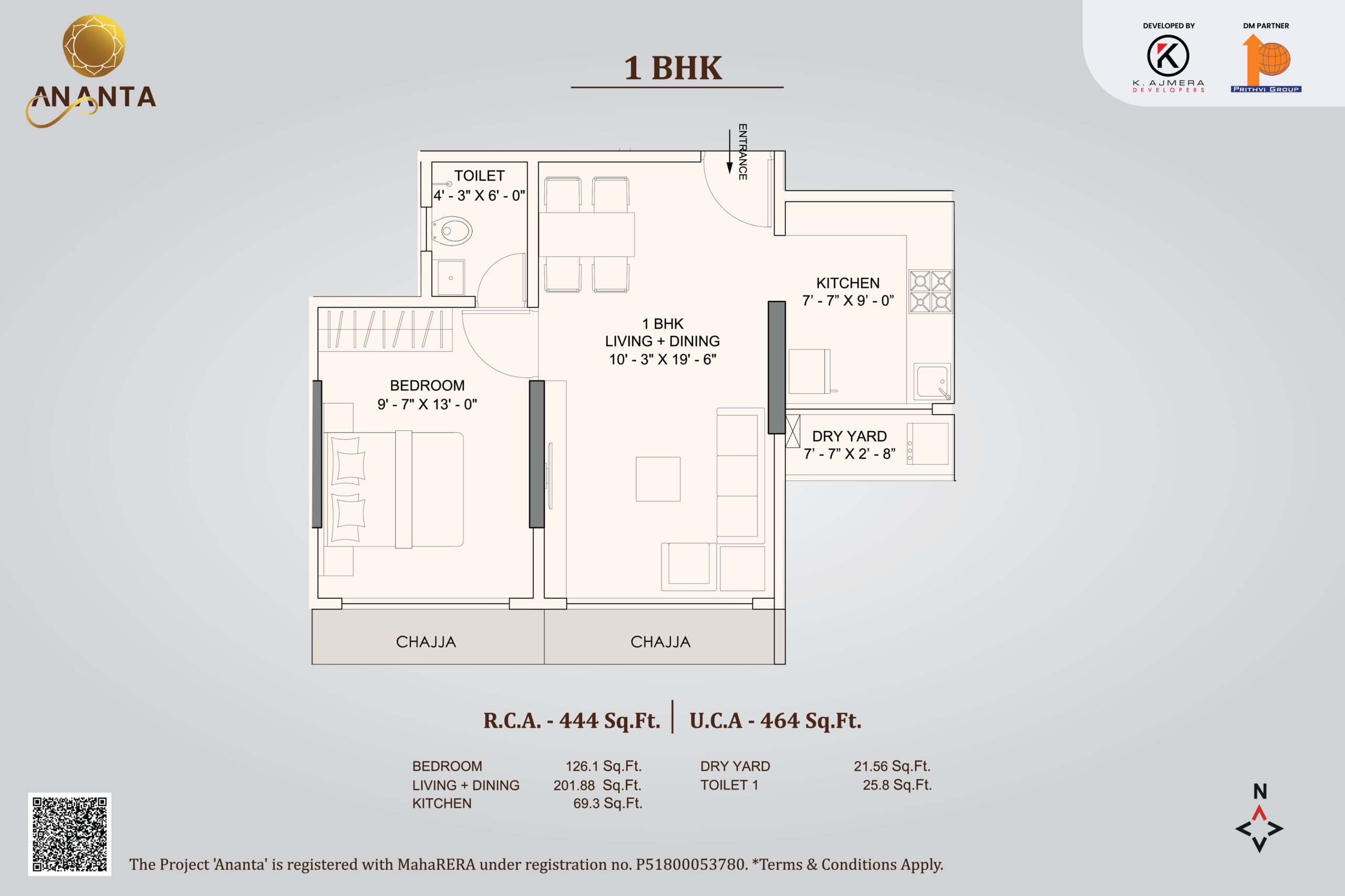 1 BHK ( U.C.A. - 464 )-01