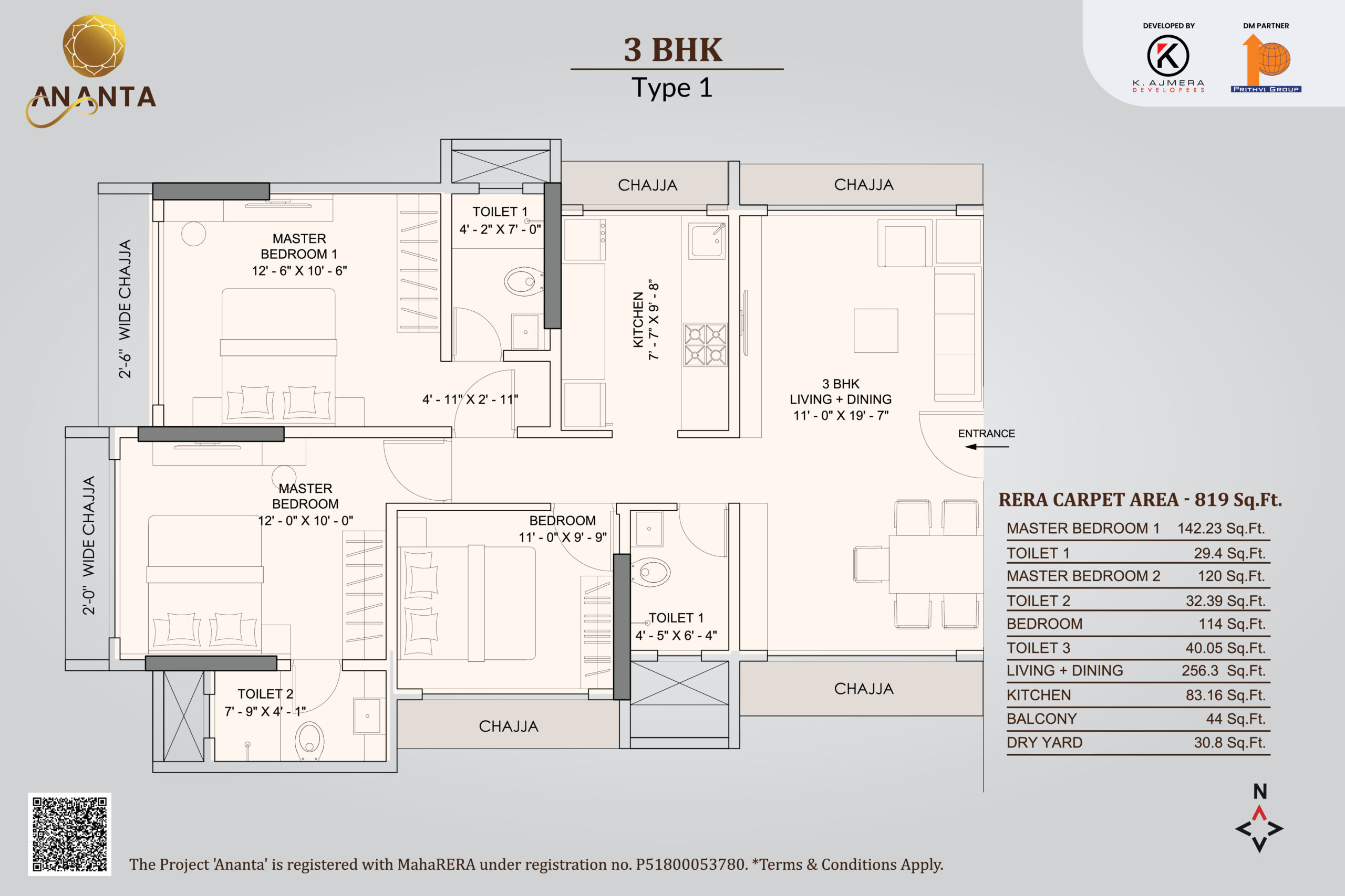 3BHK-TYPE-ONE